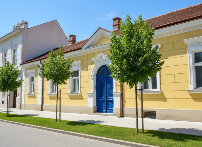 Front side of the building